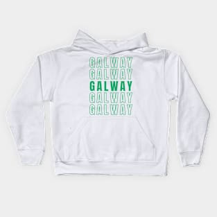 Galway- Irish Theme Design for St Patrick's Day 2024 Kids Hoodie